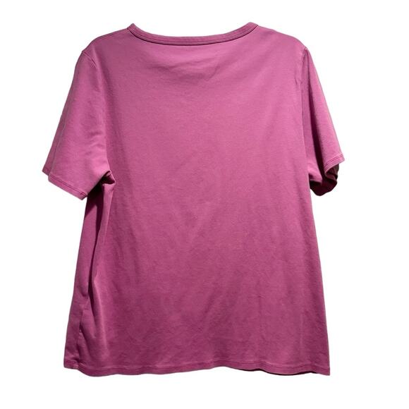 J Crew Slub Cotton Tee Pink Short Sleeve Shirt G1438 Top Plus Size Fit 2X - Picture 3 of 14